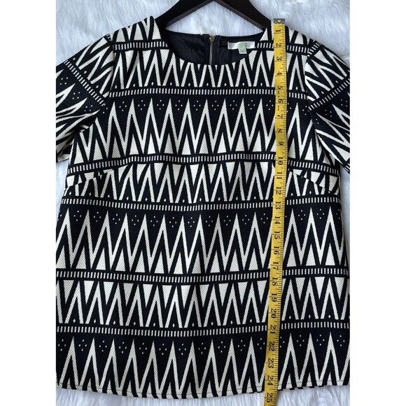 Jade Melody Tam Ruffle Black  and White Bell Sleeve Blouse Size S - Picture 9 of 12